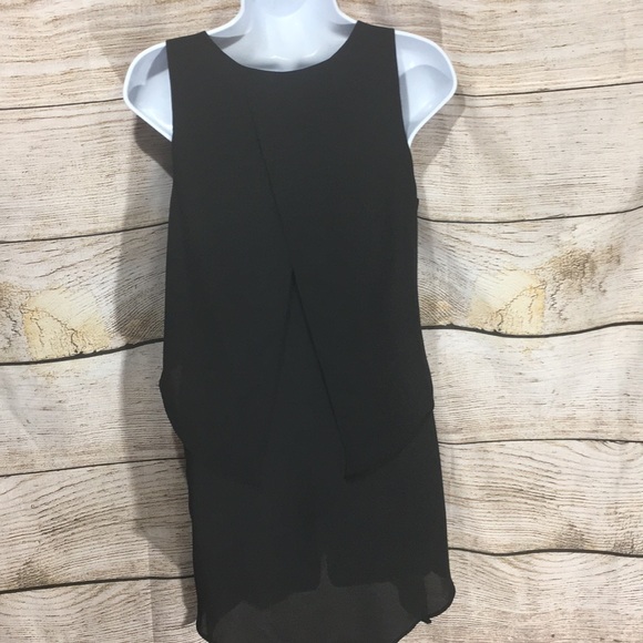 Neesha small black drapes tank top v shaped 561 - Picture 4 of 8